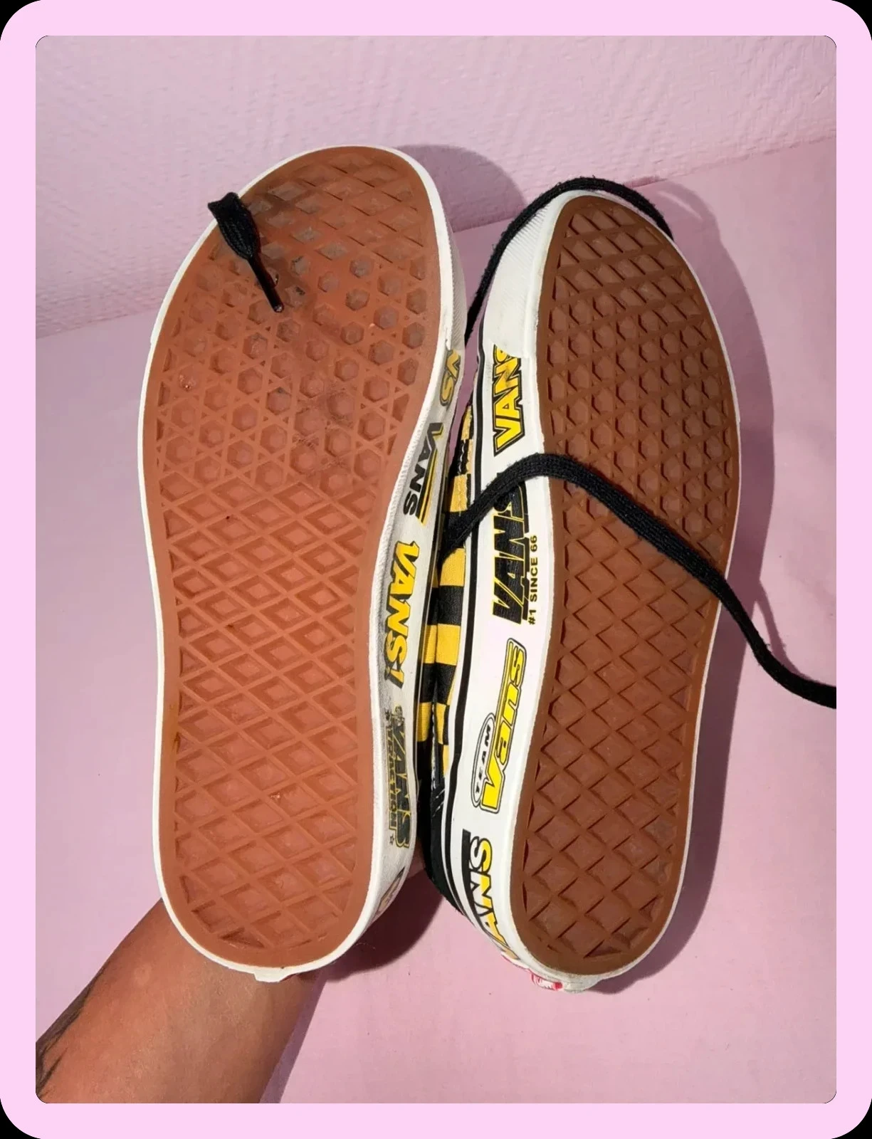 Zapatillas Vans Old Skool con patrón a cuadros amarillo y negro. En muy buen estado. – photo 7
